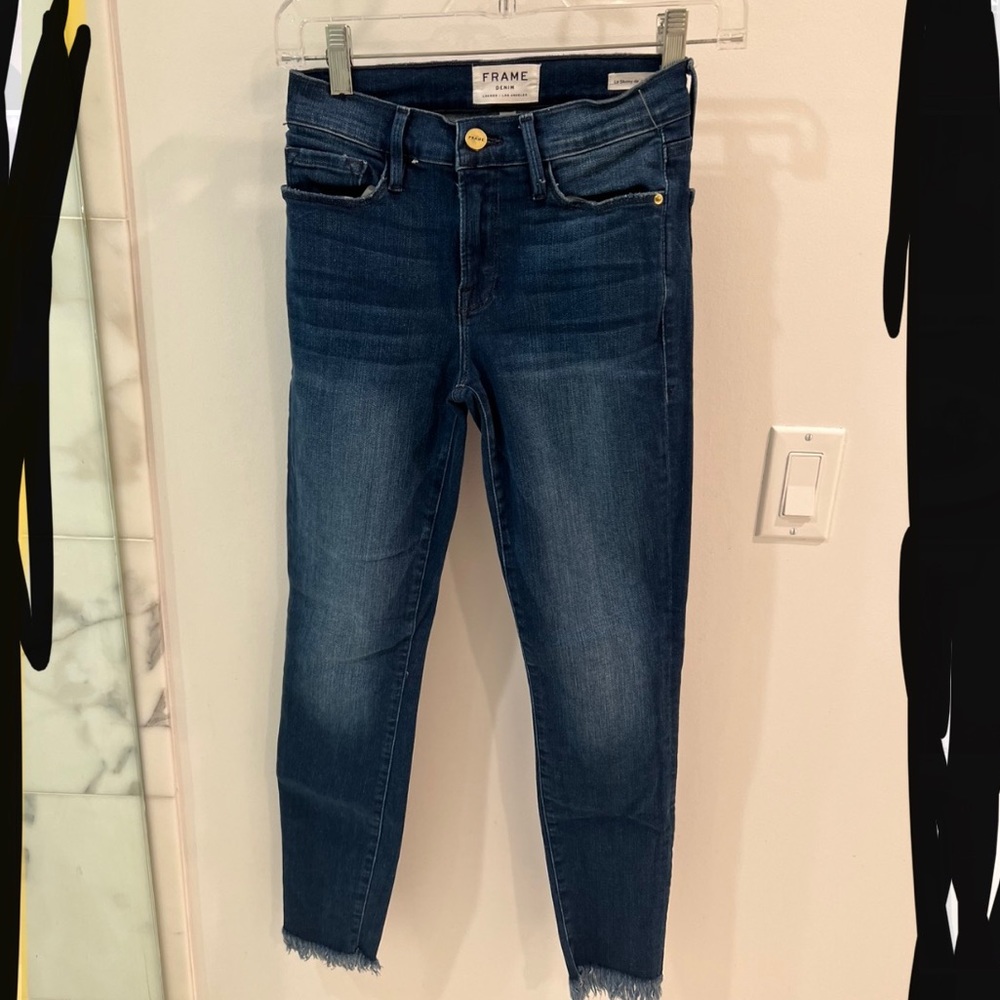 frame le skinny de jeanne crop